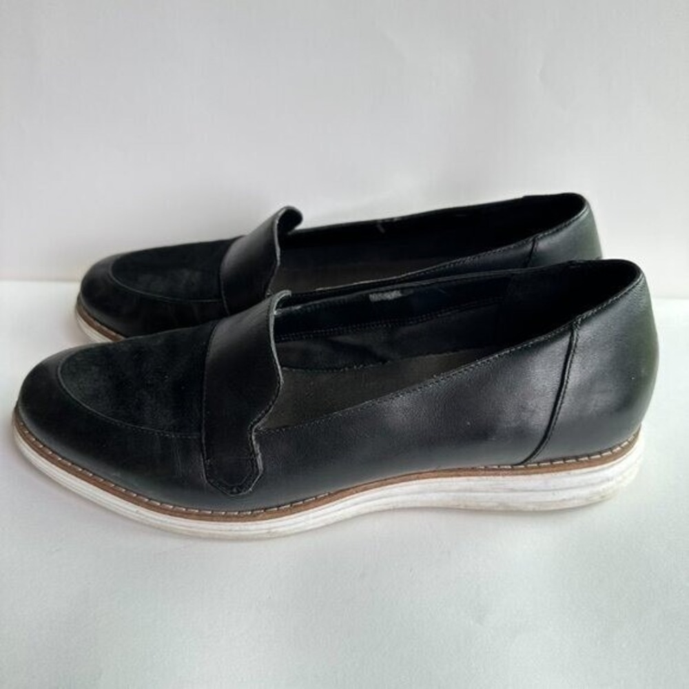 Cole Haan Black Suede Leather Loafer Sneaker Comfort Shoe Casual Menswear Office - Picture 3 of 7
